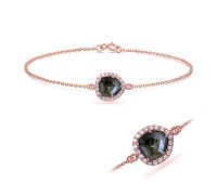 Labradorite with CZ Stones Bracelet BRS-392-RO-GP